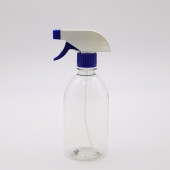 건스프레이용기 DR 500ml pet 투명 28Ø 건 백색,청색